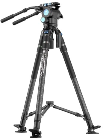 SIRUI SVS75 Carbon-Videostativ, Rapid-System, mit SVH15 Fluidkopf | Einstufige Höhenverstellung, Mittelspreizer, Dual‑Mode‑QR‑Platte, Carbon‑Konstruktion, für Video und Foto
