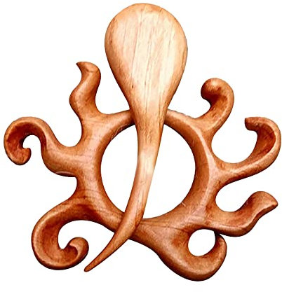 Broche de chandail en bois Broche d'écharpe d'hiver Broche animale Convient à toutes les occasions Broches Broches Broche Broches Avec Dans Bijoux (E, One Size)