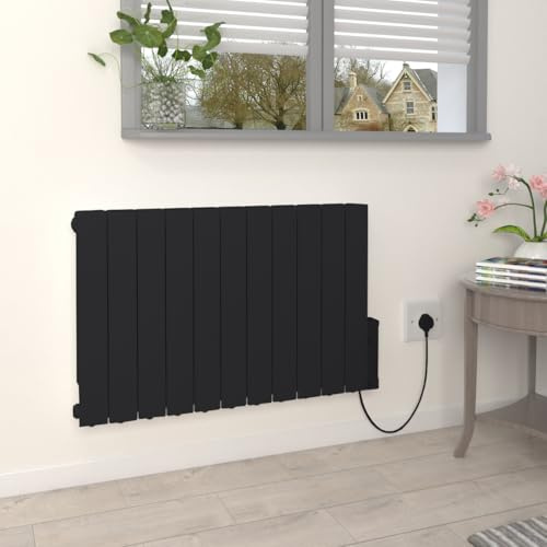 Warmehaus 2000W Wall Mounted Electric Oil Filled Radiators Heater Black | Smart WIFI Electric Radiator, Portable oil radiator, Slimline Radiator, Oil Filled Radiator With Timer Thermostat, Bedroom