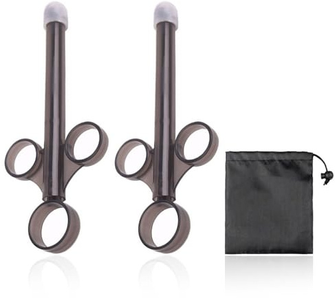 2 Gleitmittelspritzen, 1 Wasserdichte Aufbewahrungstasche, Gleitmittelapplikator, Manuelle Irrigator, Anal-, Vaginalspritze, Wiederverwendbare Spritze