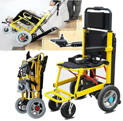 Treppensteiger Rollstuhl Docking Auto, zusammenklappbarer elektrischer Rollstuhl für ältere Menschen und Patienten, 120W Crawler Treppensteigwagen für Möbellogistik