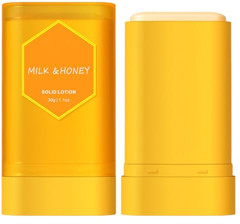 Milch und Honigbutter, Honig-Körperlotion für trockene Haut, Gesicht, Hals, Hände, Fuß, feuchtigkeitsspendender Multi-Balsam-Stick, Make-up-Basis, reduziert Falten, feuchtigkeitsspendende