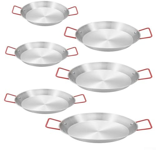 CARMOTTER Sartén de acero inoxidable para cocinar y servir en varios ajustes (24 cm)