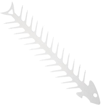 Spiedino in metallo a forma di lisca di pesce per barbecue, riutilizzabile, per torrefazione, barbecue all'aperto, campeggio, spiedini, apribottiglie, facile da usare