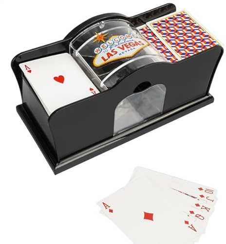 Générique Kartenmischer 1-2 Brücken, manueller Kartenmischer, Handkurbel, automatischer Kartenmischer, automatischer Kartensortierer, batteriebetrieben, Kartenspender für Poker