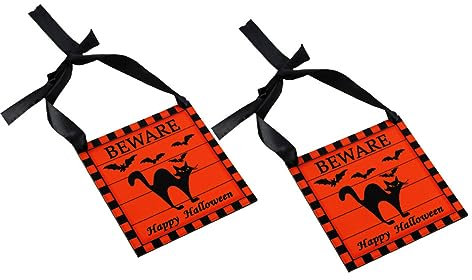 MAGICLULU 2stücke Halloween Hängeschild Halloween Hängeschild Tür Wandbehang Für Büro Bar Hotel Robuste Qualität Praktisch Anwendung Drinnen Oder Draußen