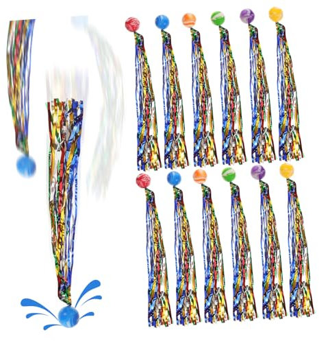 Yardwe 40stücke Hüpfbälle Für Kleine Bunte Bälle Mit Luftschlangen Spielzeug Für Geburtstagsparty Goodie-bag-füller Outdoor-spaß