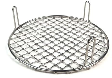 Grille de barbecue ronde en acier inoxydable en 31 tailles avec pieds intégrés de 5 cm de haut pour une répartition parfaite de la chaleur et un nettoyage facile, robuste et durable (diamètre 60 cm)