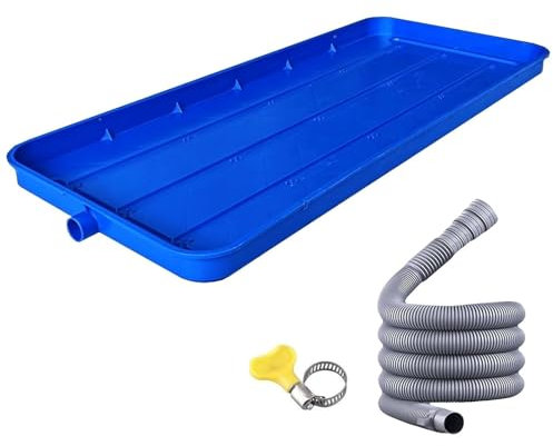 QSNYJPL Air Conditioner Drip Pan, Plastic Drain Pan, Drip Pan for Portable Air Conditioner, Large Capacity Oil Change Pan with Drain Pipe for Split Air Conditioners
