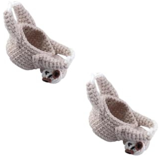HEMOTON 2pcs Sloth-shaped Hanging Basket Crochet Flower Planter Woven Storage Planter Hanging Flower Pot Holder for Home Decor