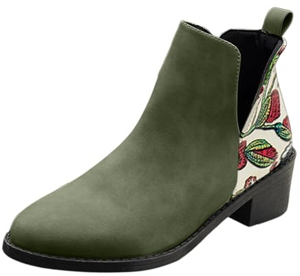 Generisch Botines para mujer, botas medievales, botines de tobillo, botas occidentales, elegantes y cómodas, botas de invierno, zapatos tradicionales para mujer, otoño e invierno, zapatos festivos