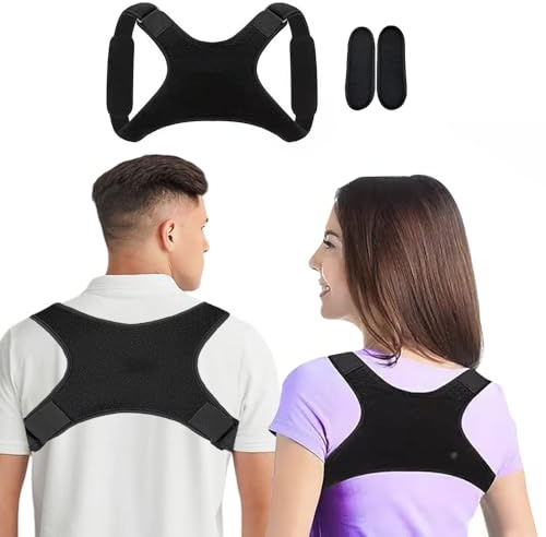 Correttore Posturale,Postura Schiena Regolabile E Traspirante,Busto Correttore Posturale per Prevenzione Del Dolore Alla Spalla E Alla Fascia Posturale,Alleviare Il Dolore Alla Schiena (nero25101301)
