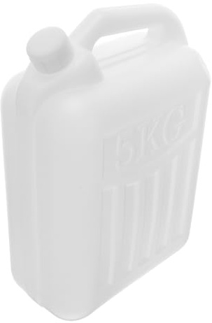 Garneck Garrafas de Plástico de 5 Litros con Boca Ancha y Tapa Hermética Depósito de Agua Apto para Uso Alimentario Contenedor Resistente para Líquidos Domésticos E Industriales