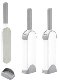 ARCUS 2 Pack Pet Hair Remover Brush - Double Sided Lint Brush w/Self-Cleaning Base - Can Be Used On Clothes, Bedding, Pets, Cat, Dog - For Fur, Fluff, Lint, Hair, Dust, Debris, Crafts - Reusable