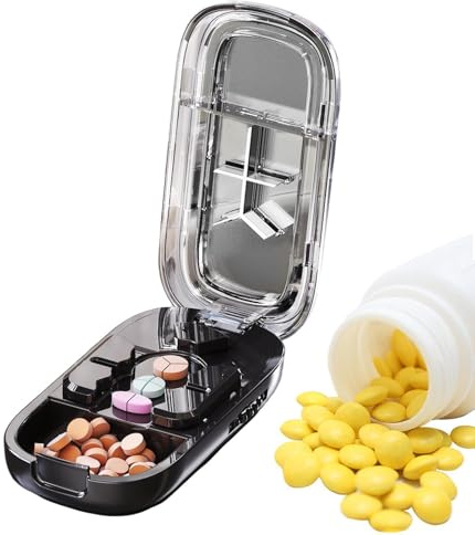 Cortador Y Partidor De Pastillas Cortador y partidor de comprimidos, | Partidor de pastillas ajustable Para Personas Mayores, Viajes, Mascotas, Deportes, Fitness, Farmacia