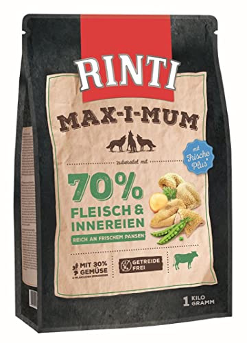 Rinti Max-i-Mum Pansen | 1 kg | Alleinfuttermittel für Hunde | Mit frischem Pansen
