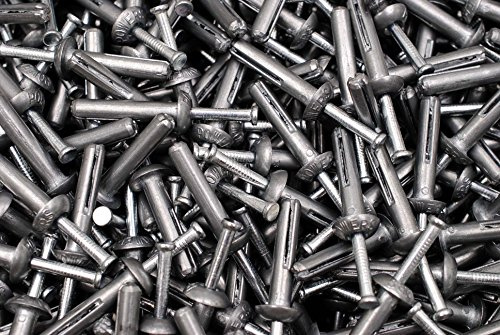 (125) Mushroom Head 1/4 x 1-1/4 Hammer Drive Pin Anchors Nail-in Hammer-in Rivet