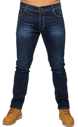 Kruze Designer Jeans pour homme Coupe skinny stretch Slim Pantalon en denim Toutes tailles tour de taille et jambe, bleu clair, 38W / 30L