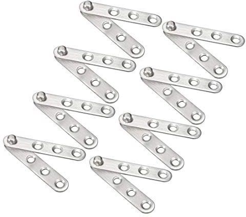 sourcing map 8 Sets Stainless Steel 360 Degree Rotating Door Pivot Hinge 60mm x 11mm