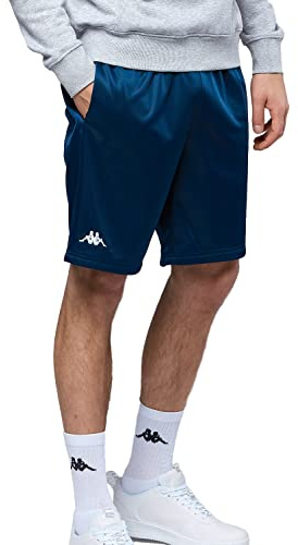 Kappa Herren Shorts in den Größen S-6XL I Sporthose Logo und praktischen Seitentaschen I Erhältlich in Blau & Schwarz I Aus pflegeleichtem Polyester I Kurze Hose für Sport & Freizeit