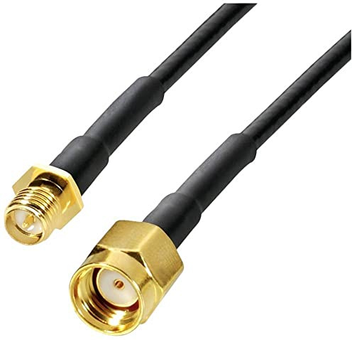 Wittenberg Antennen WLAN-Antennen Verlängerungskabel [1x SMA-Reverse-Buchse - 1x SMA-Reverse-Stecker] 10 m Schwarz