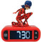 LEXIBOOK, Miraculous Ladybug Cat Noir, Ladybug Nightlight alarm clock, Sounds and Melodies, LCD Backlit screen, Luminous, Snooze, Red, RL800MI