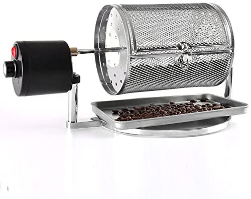 MNSSRN Tostatore del caffè Domestico, Torrefattore dell'Acciaio Inossidabile, Torrefattore del caffè del Rullo, Utilizzato per La Cottura delle Noci E delle Arachidi,S1