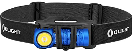 OLIGHT Perun 2 Mini, Linterna frontal LED con banda para cabeza, alcance 150 m. Luz blanca 180º