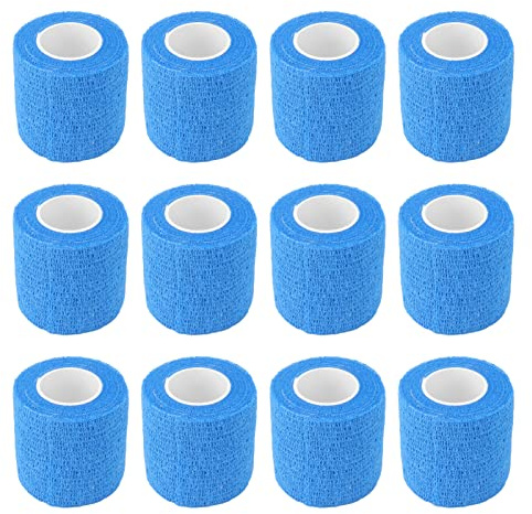 Kuhbandage Wrap, 4,5 M Rutschfester, Selbstklebender, Elastischer Tierverband für die Hufreparatur (Blau)
