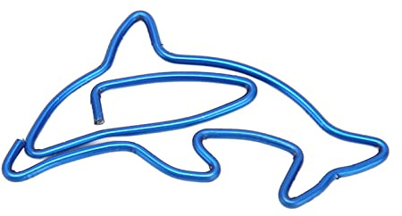 Niedliche Büroklammern, 100 Stück, Blaue Delfin-Büroklammern, Tiere-Design, Büroklammern, Lesezeichenklammern, Kleine Büroklammern Für Büro, Schule, Studenten