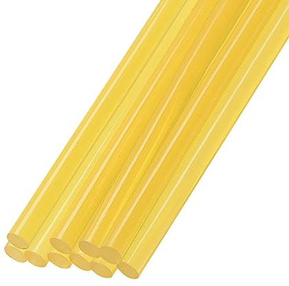 Rebower Hot Glue Sticks Mini Adhesive Hot Melt Glue Gun Sticks, [for Art, Craft, DIY, Card Making] - 0.27 x 8/Yellow Clear/10 Pcs