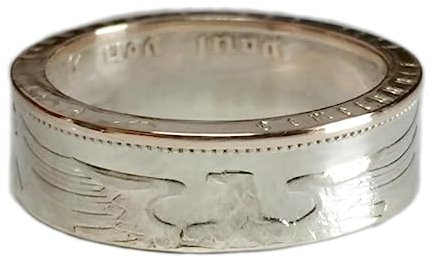 Münzring 2 Reichsmark Silber Adler 1936-39 Silber 625er Größe 52 bis 62 (56 (17.8))