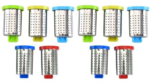 HOMSFOU Tee-Ei 10 Stk Sieb Perkulatoren Filter Untertasse Rostfreier Stahl