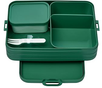 Mepal Take a Break Lunch Box with Compartments, Large, Suitable for up to 8 Slices of Bread, ideal for Meal Prep, 1500 ml, Vivid Green