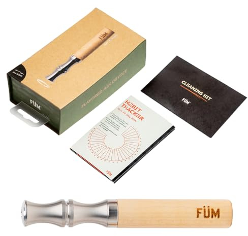 FÜM Prominent Flavored Air Device | Naturally Switch from Bad Habits | Maple Barrel and Stainless Steel Mouthpiece