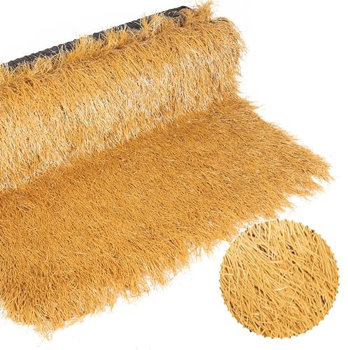 Künstliches Strohdach Reisstroh Fliesen Grasdach Simulierte Strohmatte Mexikanische Palm Runner-Rolle Gefälschtes Stroh Dekorieren Für Bar, Garten, Terrasse, Pavillon, Wandhaus (Size : 1x16m(3.28x52.