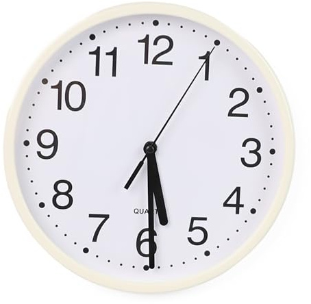 DIVCHI Wall Clock Silent & Non-ticking Modern Battery Operated Digital Quiet Sweep Office Home School Kitchen Decor Clocks (White)