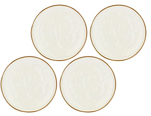 Rose & Tulipani Concerto Piatto Frutta Avorio 20cm Set 4 Pezzi Stoneware