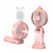 Fay Bless Hadheld – Ventilateur brumisateur personnel portable rechargeable, ventilateur de pulvérisation d'eau avec 5 vitesses, écran LED, ventilateur de refroidissement pliable à 90° (rose)