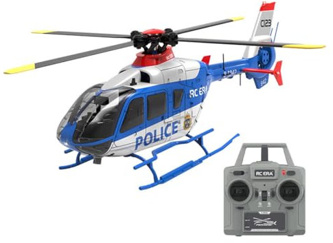 NULA RC Hubschrauber Spielzeug für Erwachsene, C123 1/36 EC135 Ferngesteuertes Helicopter 2.4G 6CH Einmotoriges Gyroskopisches Fluggerät RC Flugzeug für Anfänger - RTF Version