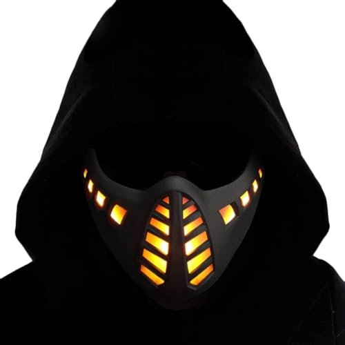 TS TAC-SKY Demi-Masque Cyberpunk, Demi-Masque De Protection Tactique Airsoft, Halloween Cosplay, Fête Costumée Et Accessoires De Cinéma
