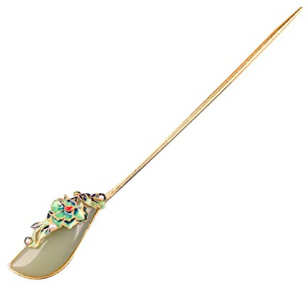HONMEET Horquilla Azul Dorada De Larga Flor Para Mujer Accesorio Retro Cabello Palillos Japoneses Cabello Soporte Para Moños