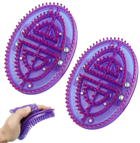 HEOUCH 2 Pièces Professional Meridian Brush, Brosse de Massage Corps, Meridian Brush Ergonomique, Relaxation Corps Entier, Peigne de Massage, Peigne Méridien Tête, Brosse de Massage Main