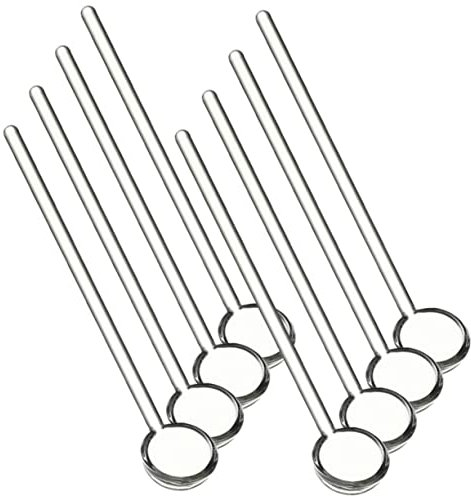 Ciieeo Glass Coffee Spoons Mini Tea Spoons 2.5x12cm Borosilicate Reusable 8 Pieces for Home and Espresso