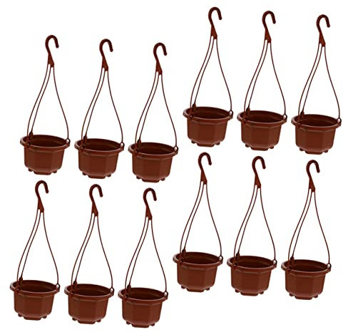 UPKOCH 12sätze Hängetöpfe Aus Kunststoff Blumen-hängetöpfe Für Zimmerpflanzen Hängepflanzgefäße Mit Haken Für Garten Terrasse Balkon