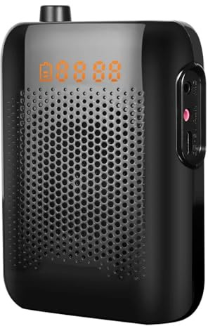 Amplificador de Voz, Amplificador de voz Bluetooth con micrófono inalámbrico UHF for profesor reunión portátil(Nero)