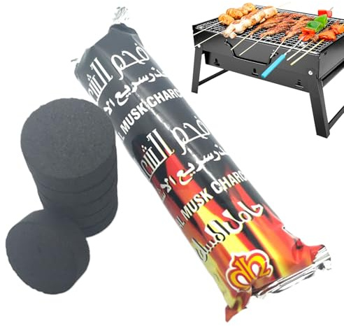 BRIQUETTE BBQ CHARCOAL - COMBUSTICHE DI BRUMPARE VELOCE, CUCINA IN LEGNO DI FRUTTO NATURALE | Fonte di calore pulita, per strumenti per griglie per impieghi pesanti, antipasto per