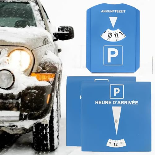 1 disco de aparcamiento maxi de lujo de piel sintética suave, tacto suave, 2 discos de aparcamiento de cartón, para coches, motos y autocaravanas, 10 x 13 cm, azul