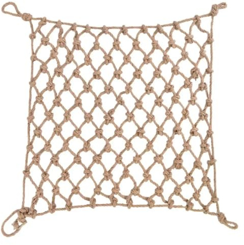 Filet de sécurité en jute fabriqué à la main - Treillage pour escaliers de jardin - Protection anti-oiseaux - Barrière de cerf et poulet - Décoration d'intérieur - Diamètre : 4 mm - Trous : 6 x 6 cm