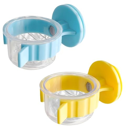 Lot de 2 Mangeoire Oiseaux Cage Oiseau, Cage Rat, Gamelle Lapin, Gamelles à Oiseaux en à Suspendre, Accessoires pour Cage à Oiseaux, Accessoires pour Cage à Rats